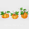 Three pumpkins Machine Embroidery Designs - 3 sizes