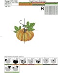 Three pumpkins Machine Embroidery Designs - 3 sizes