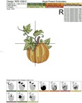 Three pumpkins Machine Embroidery Designs - 3 sizes