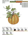 Three pumpkins Machine Embroidery Designs - 3 sizes