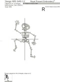 Three skeletons Machine Embroidery Design - 3 sizes
