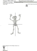 Three skeletons Machine Embroidery Design - 3 sizes