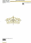 Tiara Machine Embroidery Design - 4 sizes
