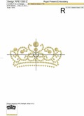Tiara Machine Embroidery Design - 4 sizes