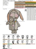 Tilda Doll with Bunny Machine Embroidery Design - 4 sizes