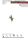 Tiny Beetroot Machine Embroidery Design - 4 sizes
