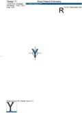 Tiny Capital Letters Y Z for Monograms embroidery designs