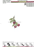 Tiny Cherries Machine Embroidery Designs Set