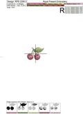 Tiny Cherries Machine Embroidery Designs Set