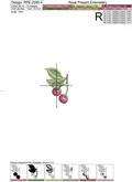 Tiny Cherries Machine Embroidery Designs Set