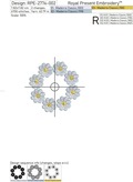 Tiny Daisies Frame Free Machine Embroidery design