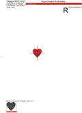 Tiny Heart Free Machine Embroidery Design