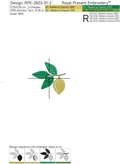 Tiny Lemon Machine Embroidery Design - 2 sizes