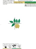 Tiny Lemons Machine Embroidery Design - 2 sizes