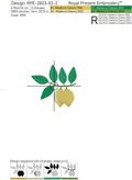 Tiny Lemons Machine Embroidery Design - 2 sizes