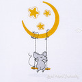 Tiny Mice on swing Machine Embroidery Design