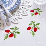 Mini Fruits and Vegetables Machine Embroidery Design Set – Pumpkin, Peppers, Beetroot and Apple