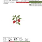 Mini Fruits and Vegetables Machine Embroidery Design Set – Pumpkin, Peppers, Beetroot and Apple