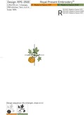 Tiny Pumpkin Machine Embroidery Design - 3 sizes