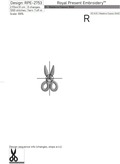 Tiny Scissors machine embroidery design - 3 sizes