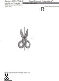 Tiny Scissors machine embroidery design - 3 sizes