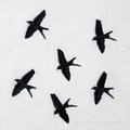 Tiny Swallow Machine Embroidery Design - 4 sizes