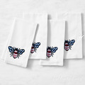 Tiny USA Patriotic bee machine embroidery design - 3 sizes