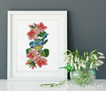 Titmouse Cross-stitch Machine Embroidery Design