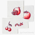 Tomato, Currant, Cherry, Pomegranate Machine embroidery designs - 2 sizes