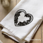 Cadre Monogramme Tracery heart - 5 tailles