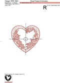 Tracery heart Monogram Frame Embroidery Design - 5 sizes
