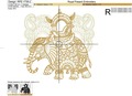 Tribal Elephant Machine Embroidery Design - 3 sizes