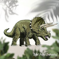 Triceratops dinosaur - 5 sizes