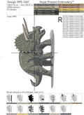 Triceratops dinosaur - 5 sizes