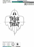 Trick or Treat Ghost Applique Free - 4 sizes