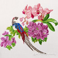 Exotic Tropical bird Machine Embroidery Design - 2 sizes