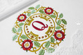 Tudor Rose Frame Machine Embroidery Design - 4 sizes