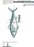 Tuna Fish Machine Embroidery Design - 4 sizes