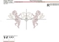 Two Angels with a Heart Cross-stitch Machine Embroidery Design - 2 sizes