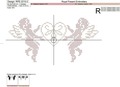 Two Angels with a Heart Cross-stitch Machine Embroidery Design - 2 sizes