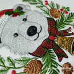 Teddy Bear with Fir Branches and Pine Cones - 4 sizes