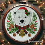 Teddy Bear with Fir Branches and Pine Cones - 4 sizes