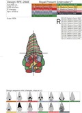 Two Christmas Gnomes Machine Embroidery Designs - 4 sizes