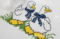 Two Geese Cross Stitch Machine Embroidery Design