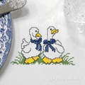 Two Geese Cross Stitch Machine Embroidery Design