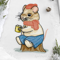 Two Little Mice Christmas Machine Embroidery Designs - 8 sizes