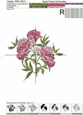 Two Pink Peonies Machine Embroidery Designs