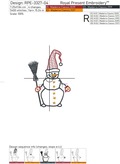 Two Snowmen Machine Embroidery Designs - 2 in 1