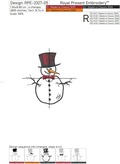 Two Snowmen Machine Embroidery Designs - 2 in 1
