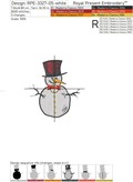 Two Snowmen Machine Embroidery Designs - 2 in 1